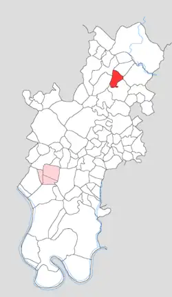 Map showing Khera Langar in Tundla block