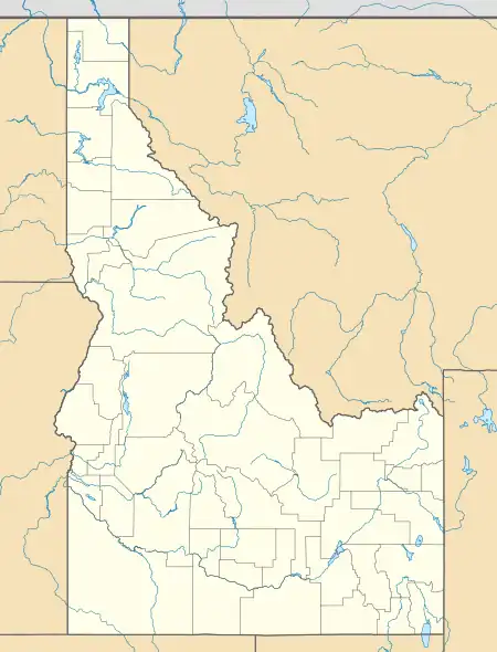 A map of Idaho showing the location of Portneuf WMA