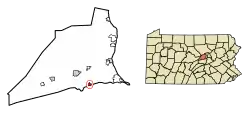 Location of New Berlin in Union County, Pennsylvania.
