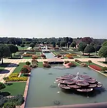 View of the Mughal Garden [Now Amrit udhyaan] of Rashtrapati Bhavan