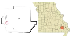 Location of Mill Spring, Missouri