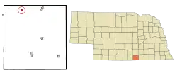 Location of Bladen, Nebraska