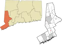 Cannondale's location within the Western Connecticut Planning Region and the state of Connecticut
