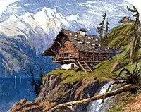 Using the same pigments as Foster, Evans ground the inks for the prints in The Poems of Oliver Goldsmith, published in 1859.