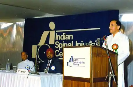 Ahluwalia with former Prime Minister of India - Rajiv Gandhi