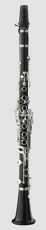 Reform Boehm clarinet with 19 keys and 7 rings, developed c. 1949 by Fritz Wurlitzer.