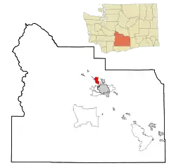 Location of Gleed, Washington