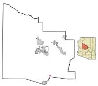 Location in Yavapai County and the state of Arizona