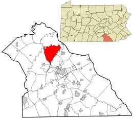 Location in York County and the state of Pennsylvania.