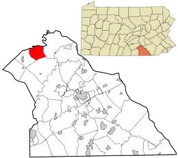 Location in York County and the state of Pennsylvania.