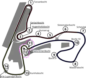 Layout of Circuit Zandvoort