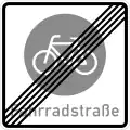 Ende einer FahrradstraßeEnd of bicyclist zone