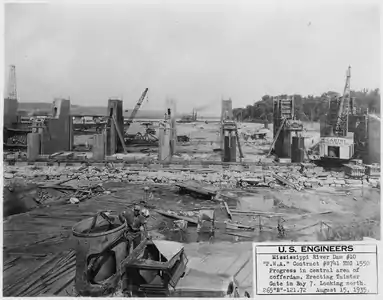 Public Works Administration Project, Army Corps of Engineers, Dam.
